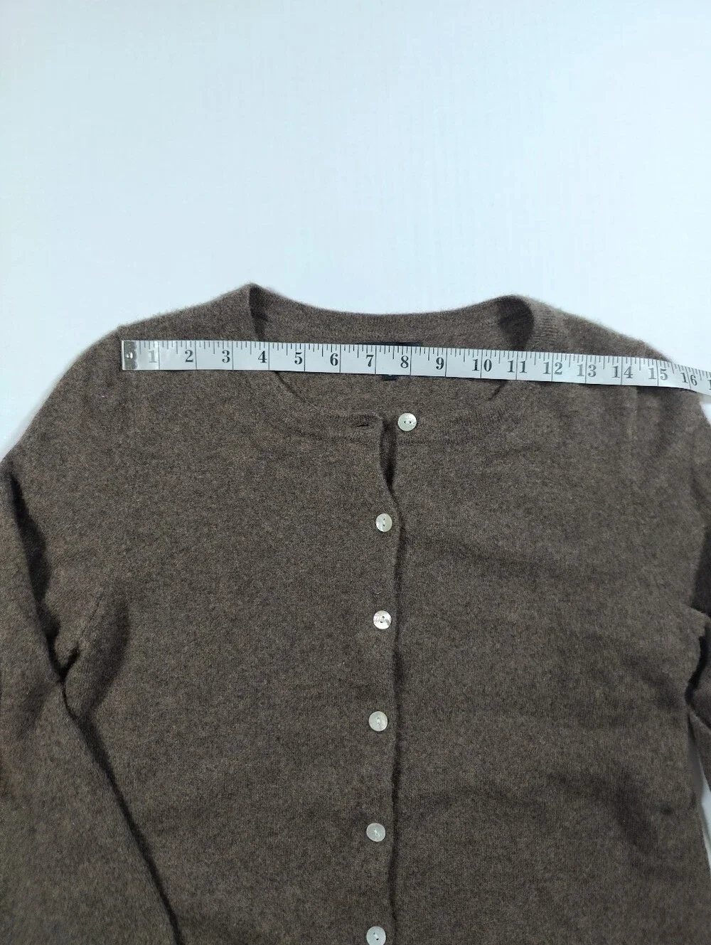 Quince Women's Brown 100% Mongolian Cashmere Button Long Sleeve Cardigan Size L